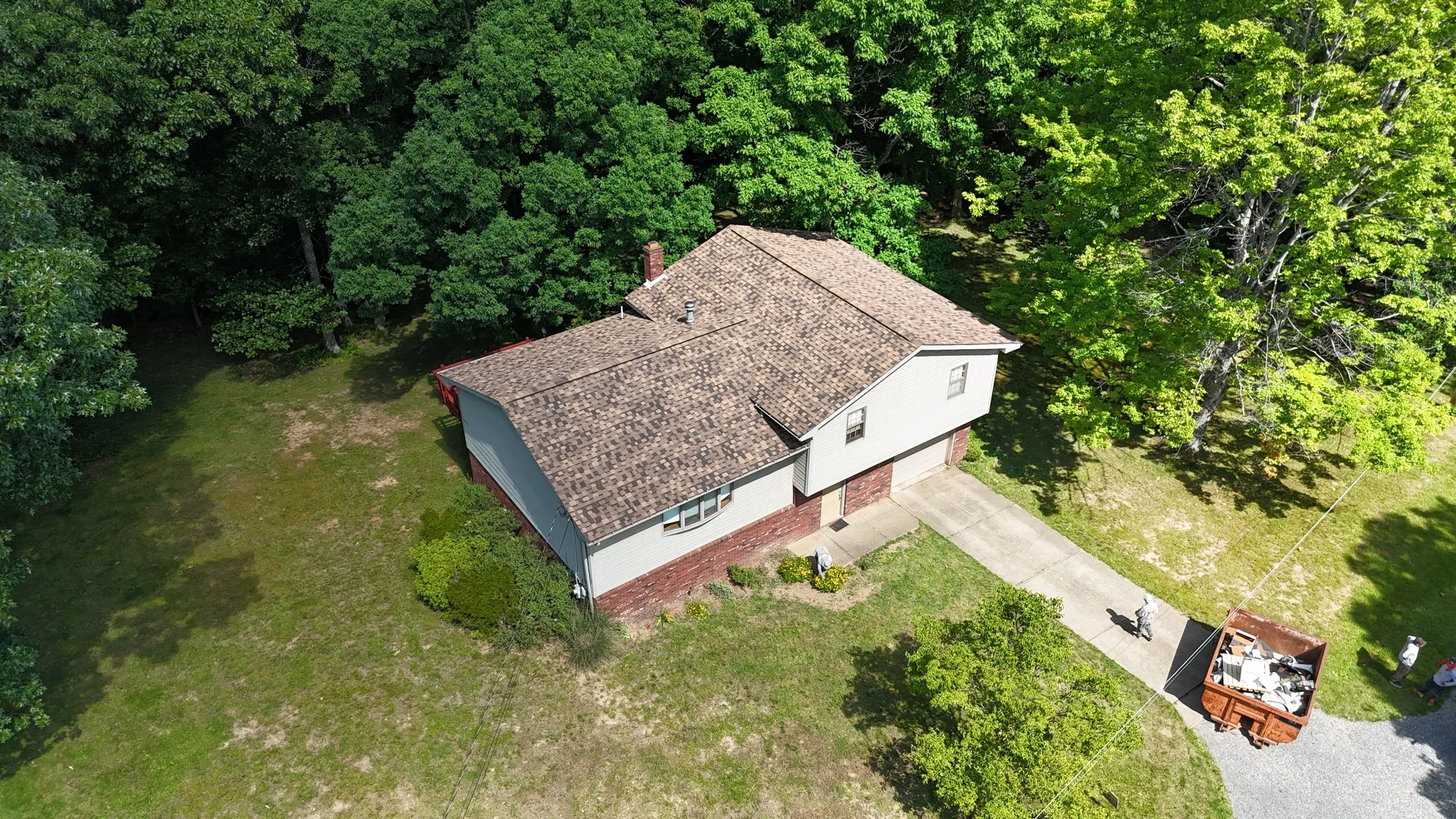 Country ranch after C. Kalcevic Roofing completed the work