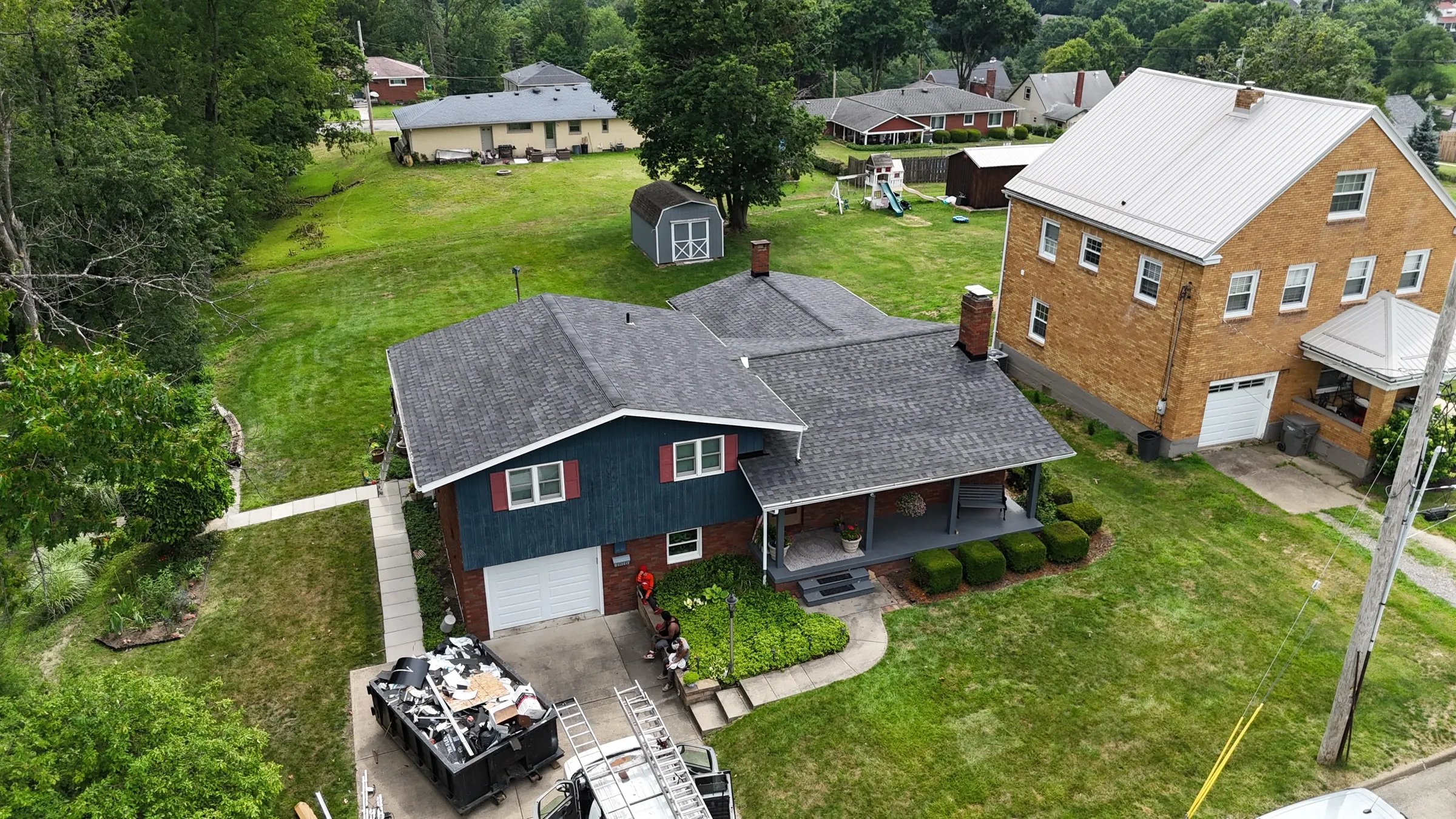 Split level after C. Kalcevic Roofing completed the work